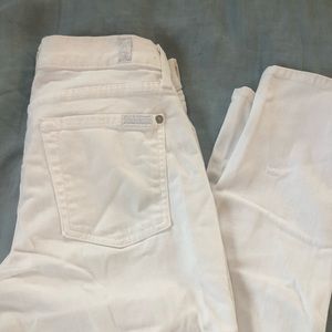 EUC 7 Seven for Mankind white skinny jeans sz 27